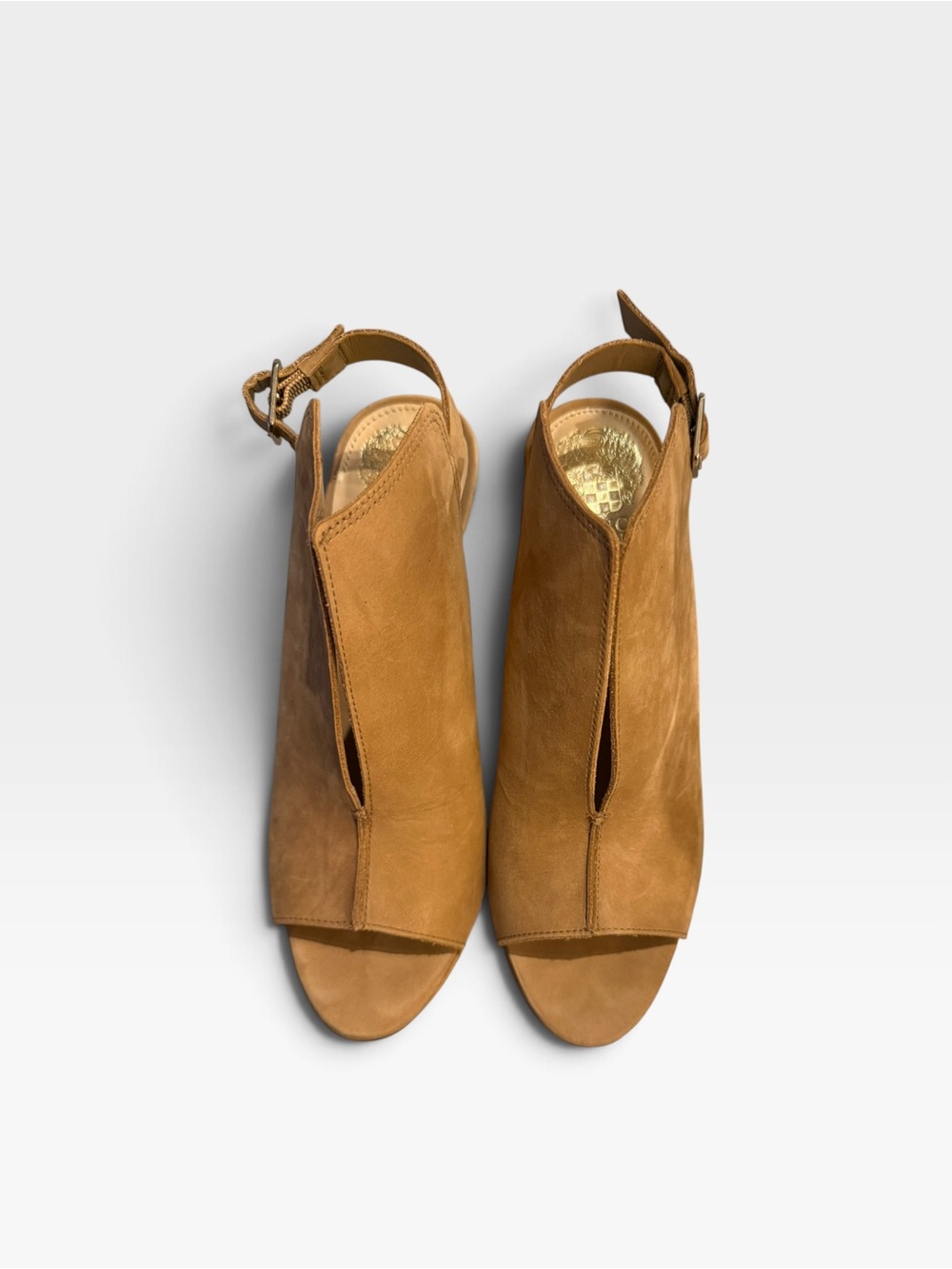 VINCE CAMUTO Catina Sandal In Amendoa Nubuck Leather